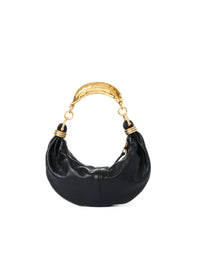 Black SMALL HOBO BAG METAL - Black