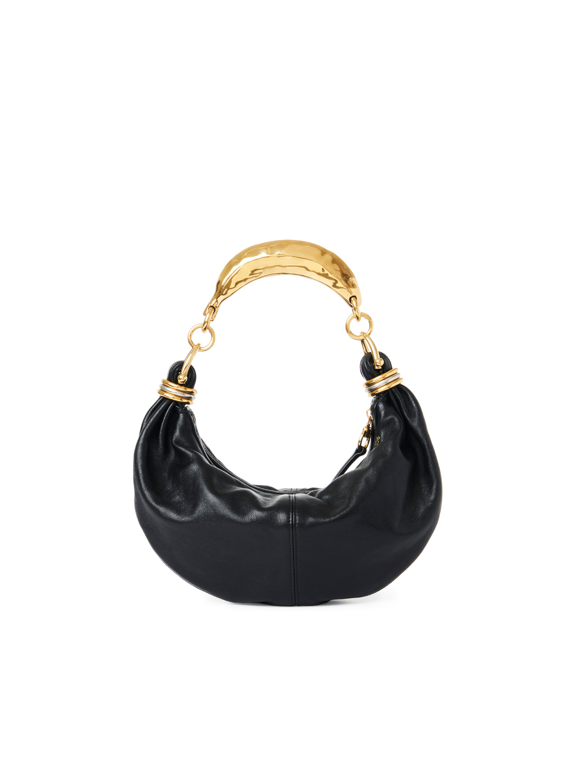Black SMALL HOBO BAG METAL - Black