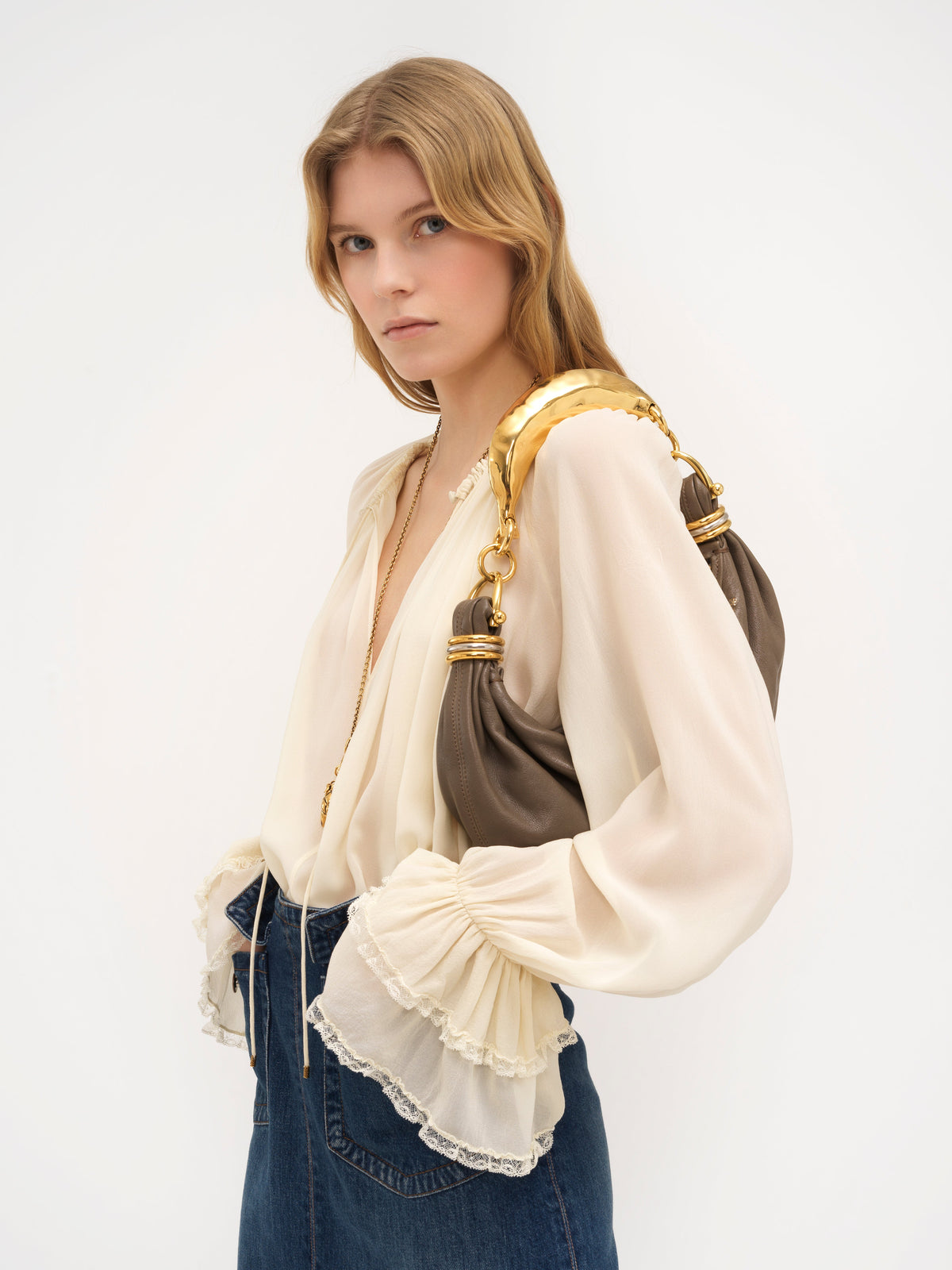 BASEPLUS_Flannel Grey SMALL HOBO BA - Flannel Grey