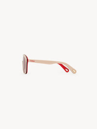 BASEPLUS_Ivory & Burgundy SUNGLASSES - Ivory & Burgundy