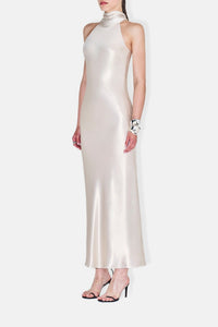 Robe Sienna courte en soie - Champagne