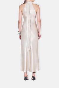 Robe Sienna courte en soie - Champagne