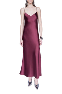 Robe nuisette courte col V - Burgundy