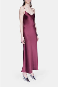 Robe nuisette courte col V - Burgundy