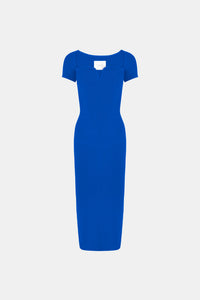 Robe midi Gaia à manches courtes - Ocean