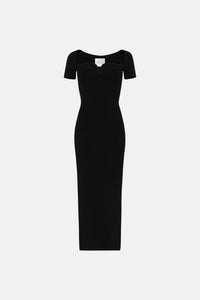 Robe Gaia à manches courtes - Black