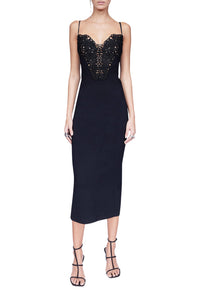 Robe Spiral sculptée - Black