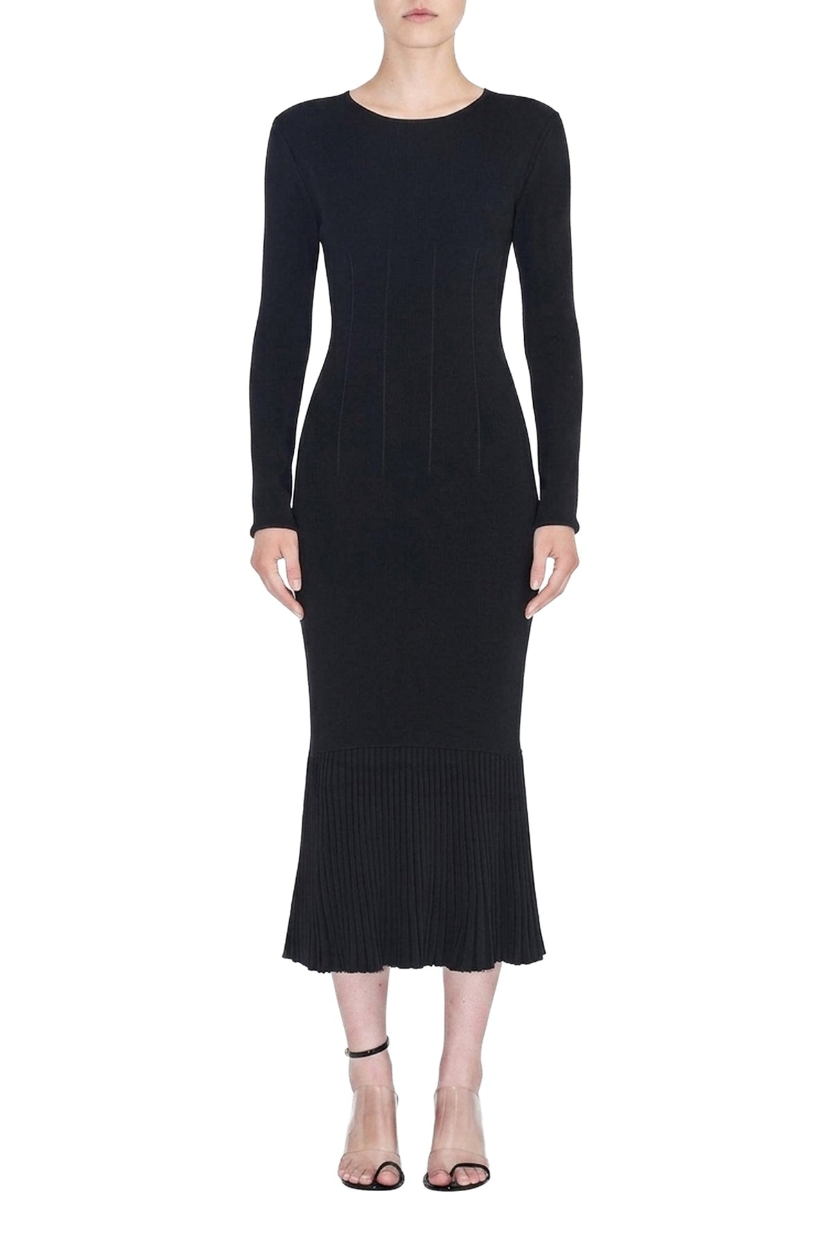 Crew Neck Atalanta Dress - Black