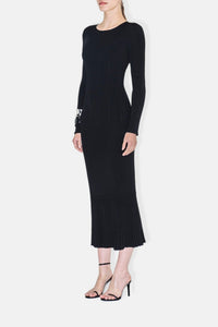 Crew Neck Atalanta Dress - Black