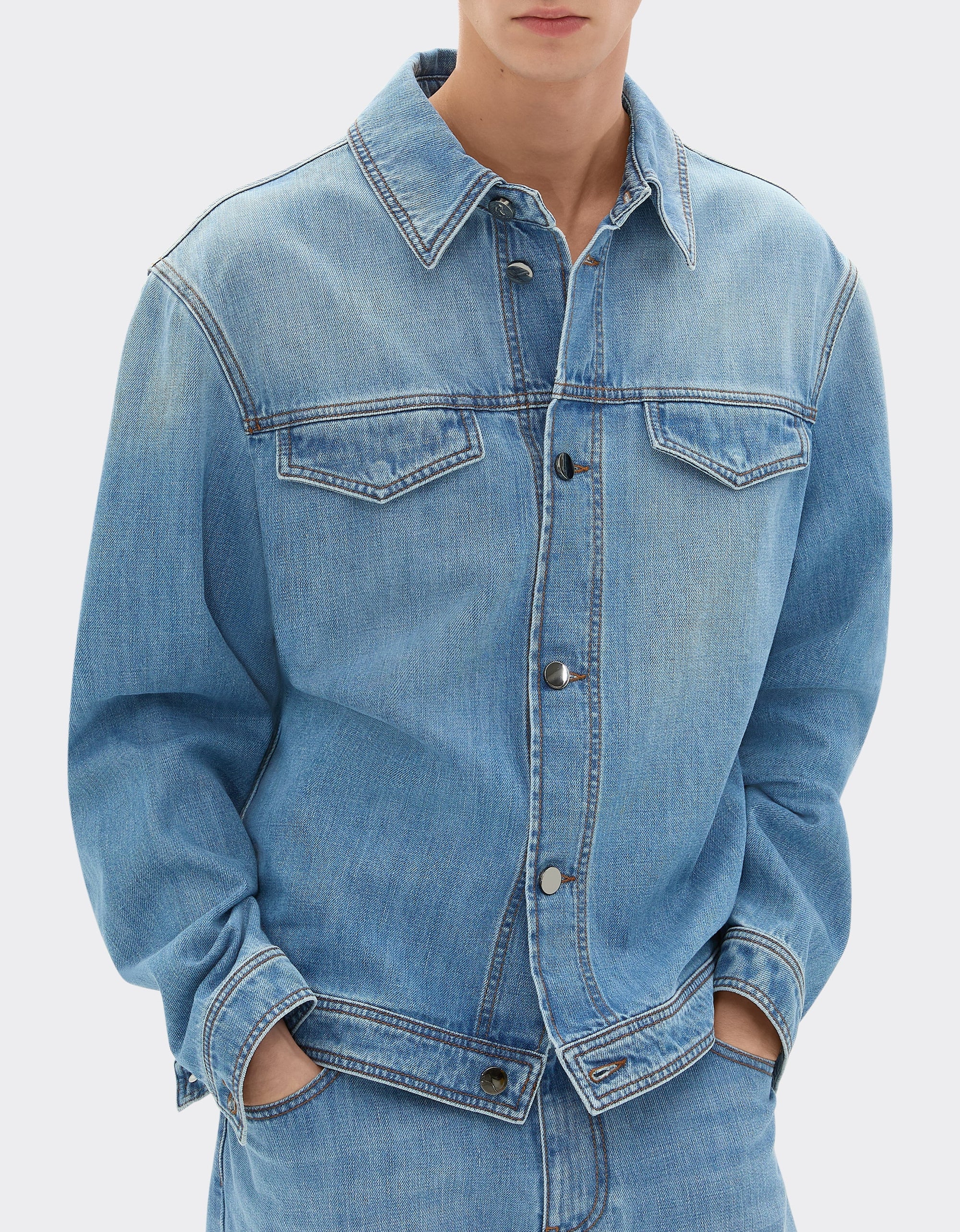 Veste en denim délavée - Light Denim