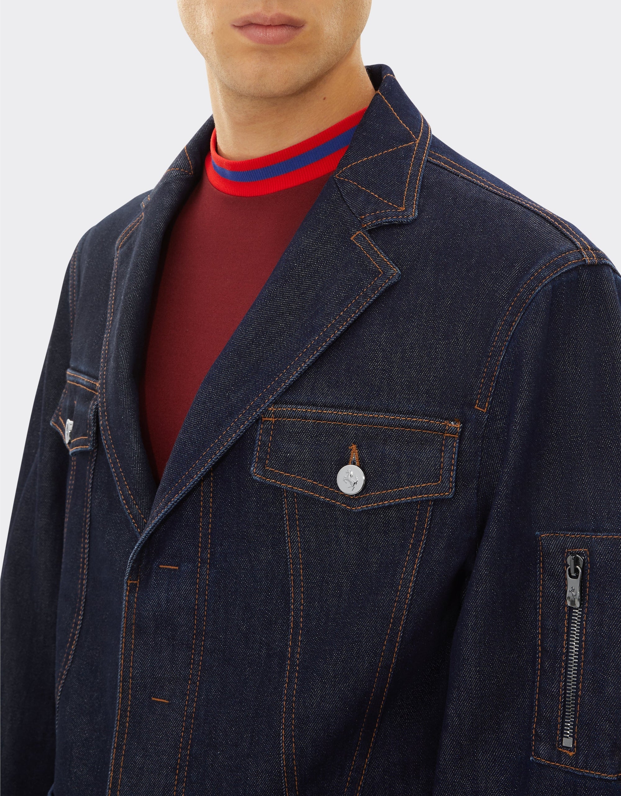 Blazer avec poches en denim - Dark Denim