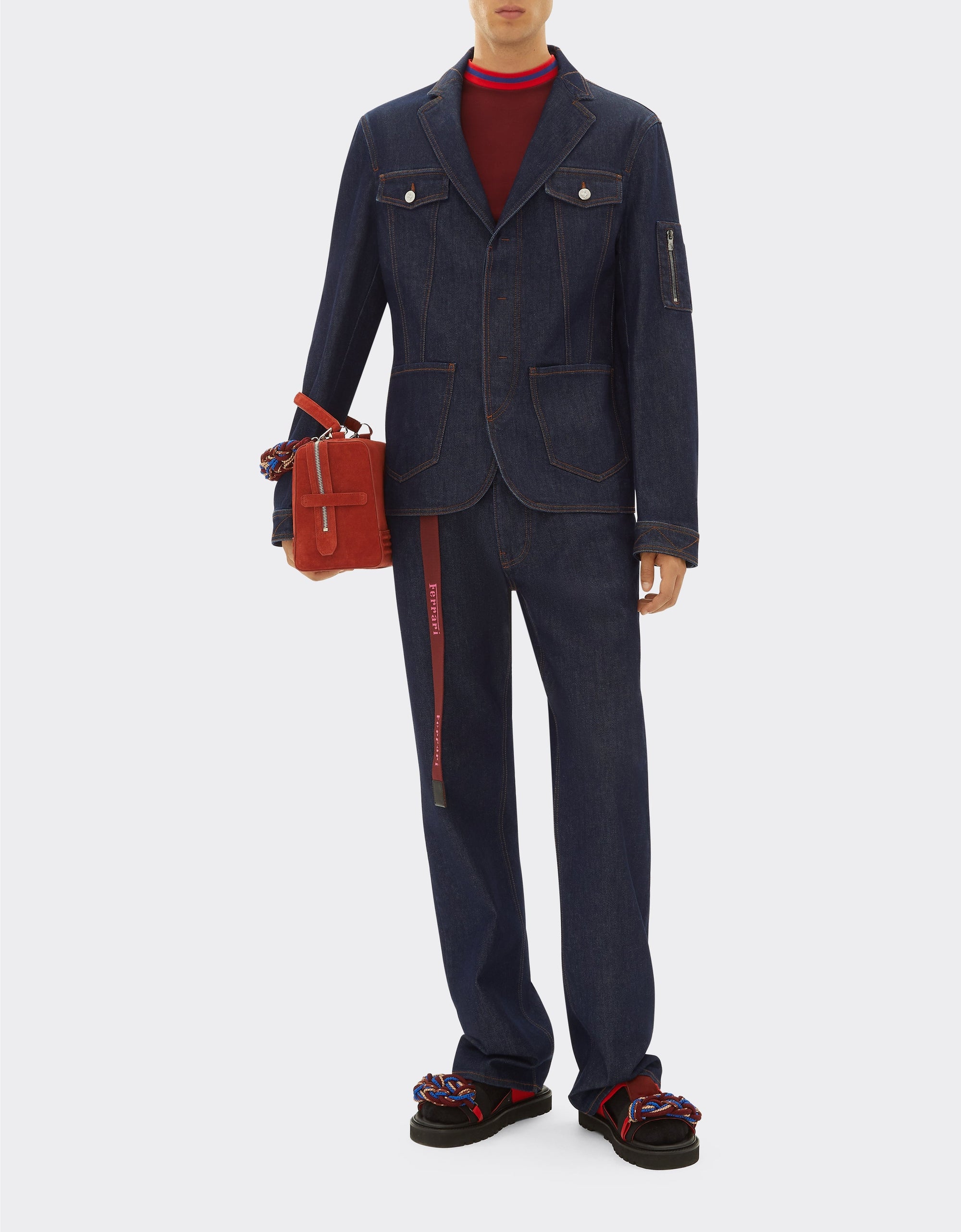Blazer avec poches en denim - Dark Denim