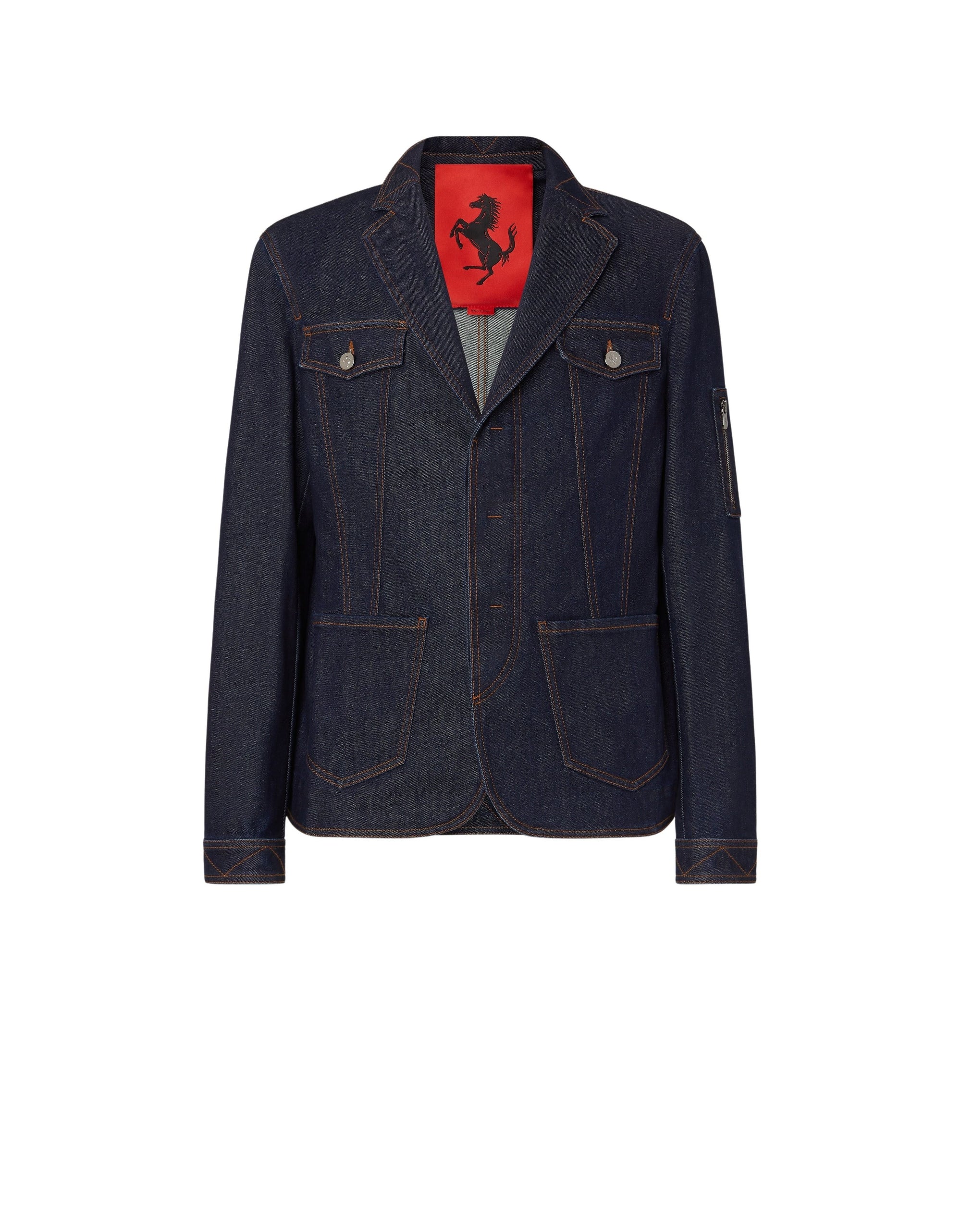 Blazer avec poches en denim - Dark Denim