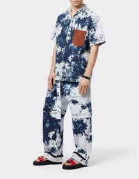 Chemise à manches courtes en denim Paint Brush - Denim