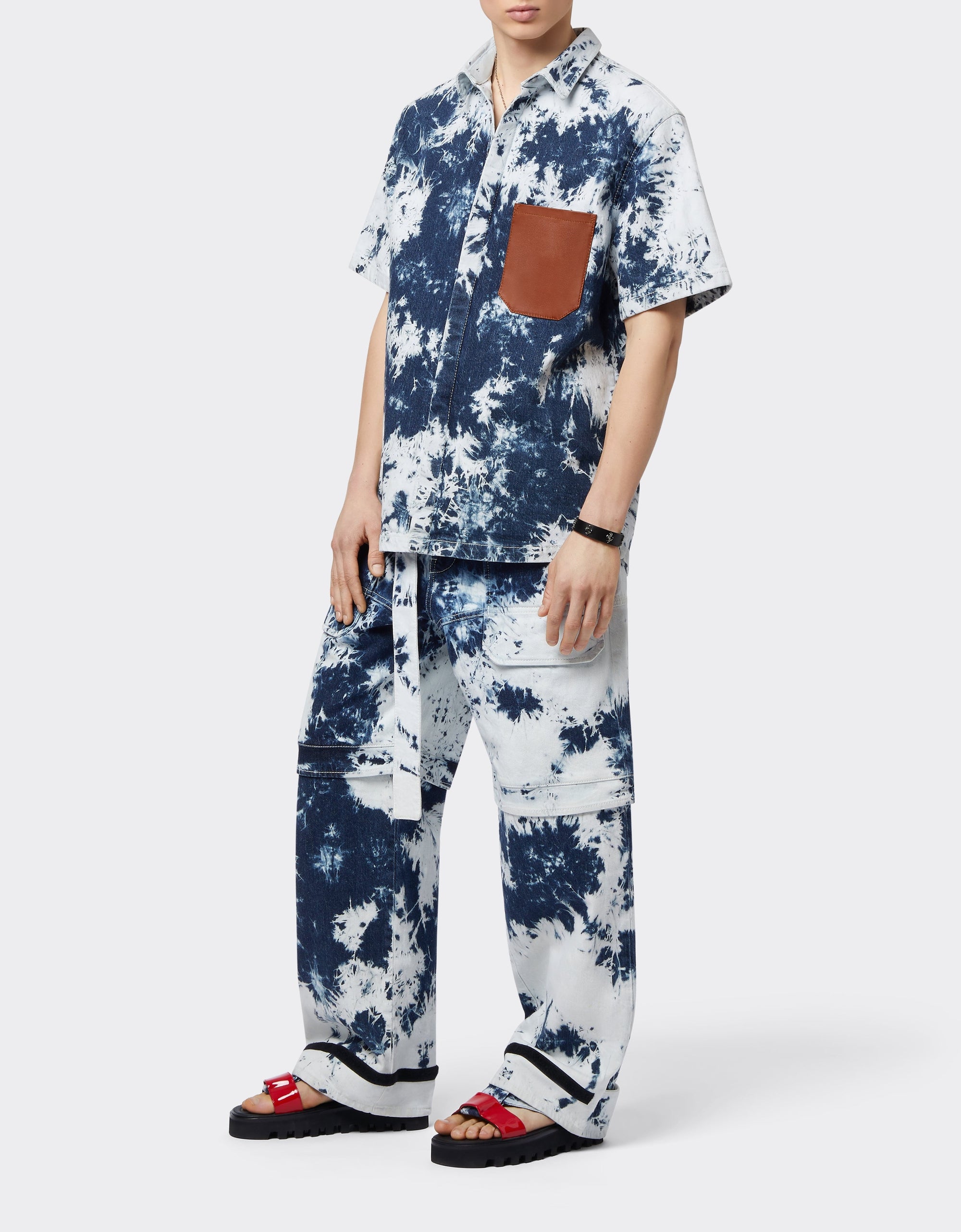 Chemise à manches courtes en denim Paint Brush - Denim