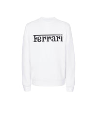 Sweat-shirt avec logo Ferrari - Bianco