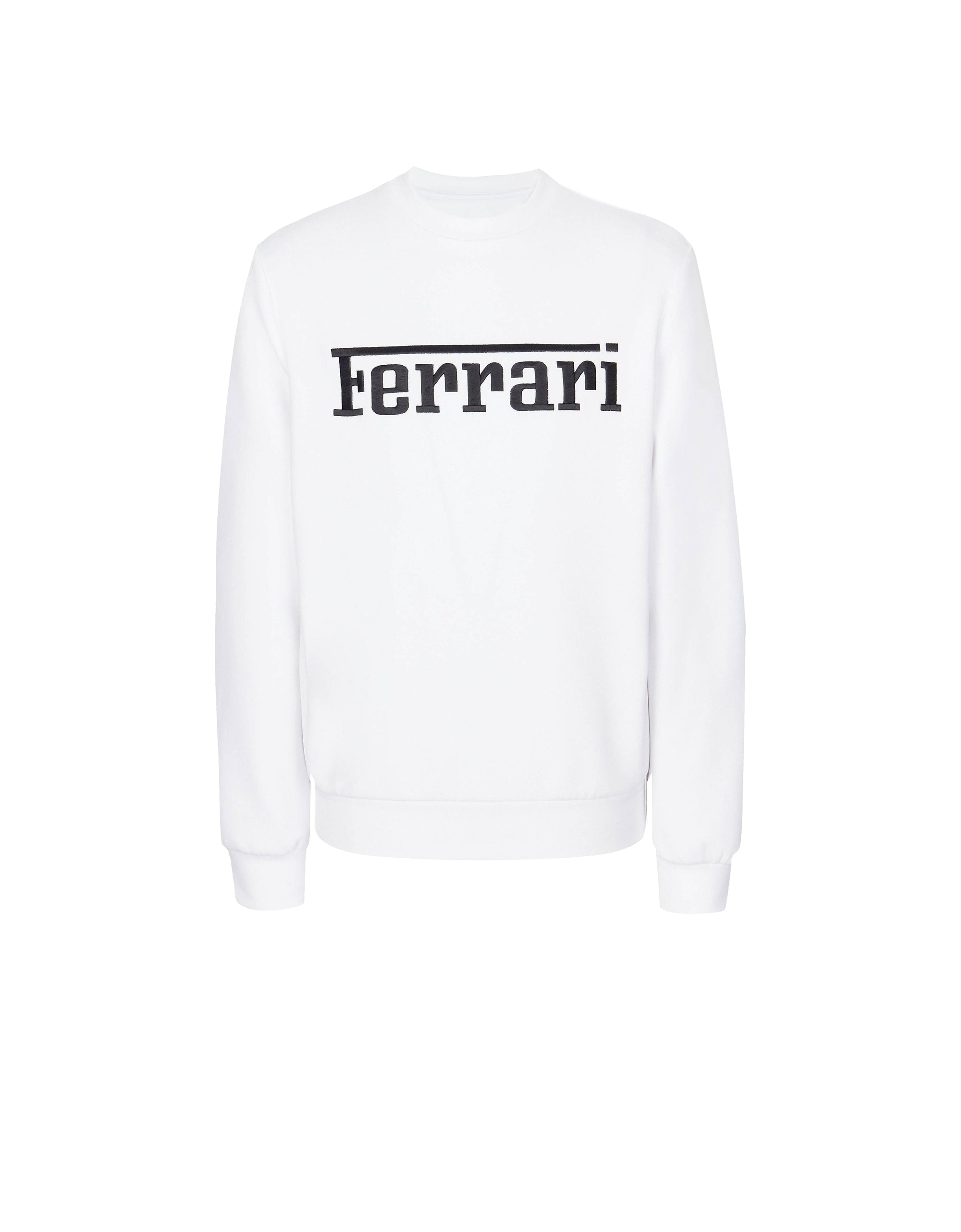 Sweat-shirt avec logo Ferrari - Bianco