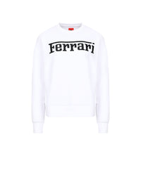 Sweat-shirt avec logo Ferrari - Bianco