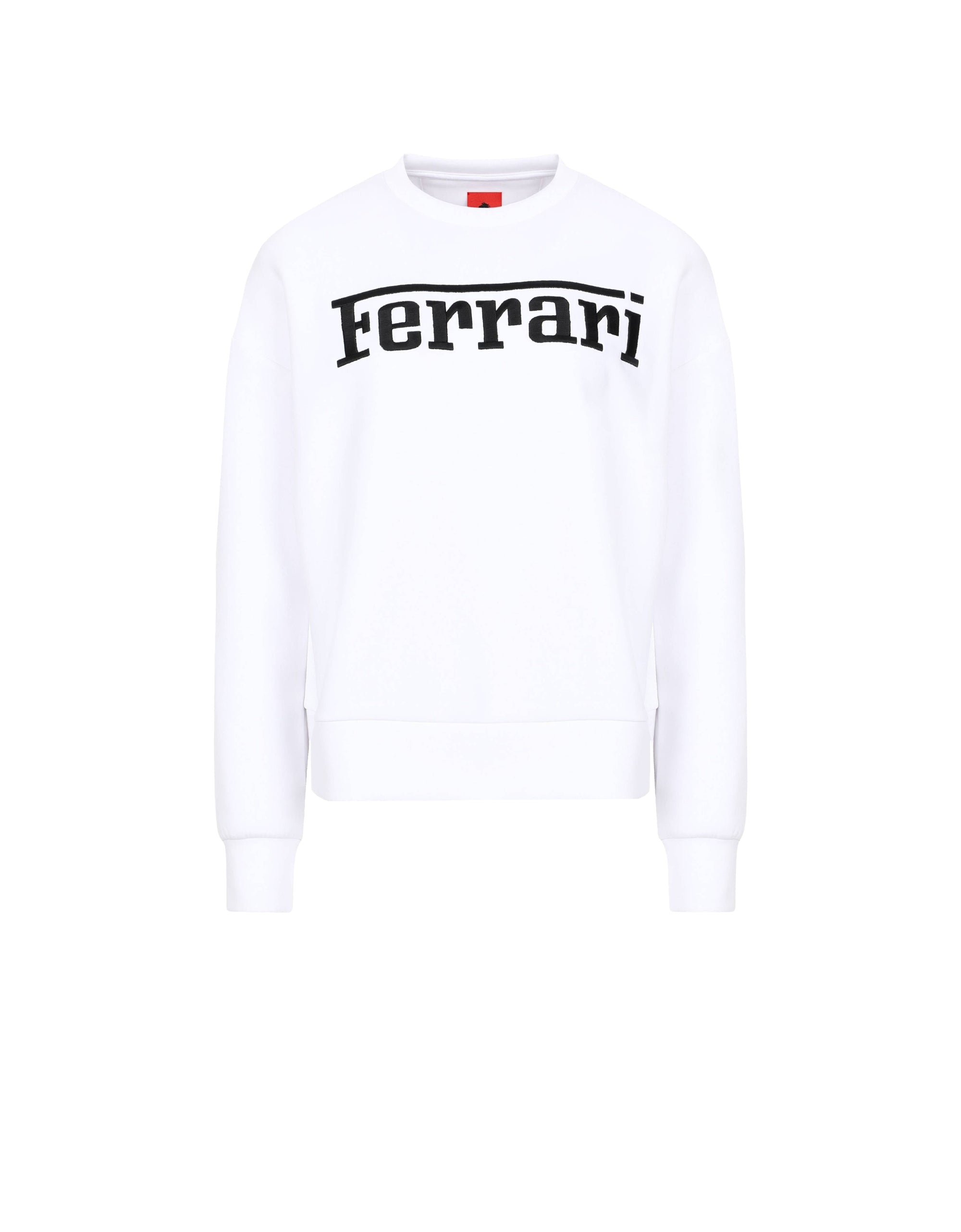 Sweat-shirt avec logo Ferrari - Bianco