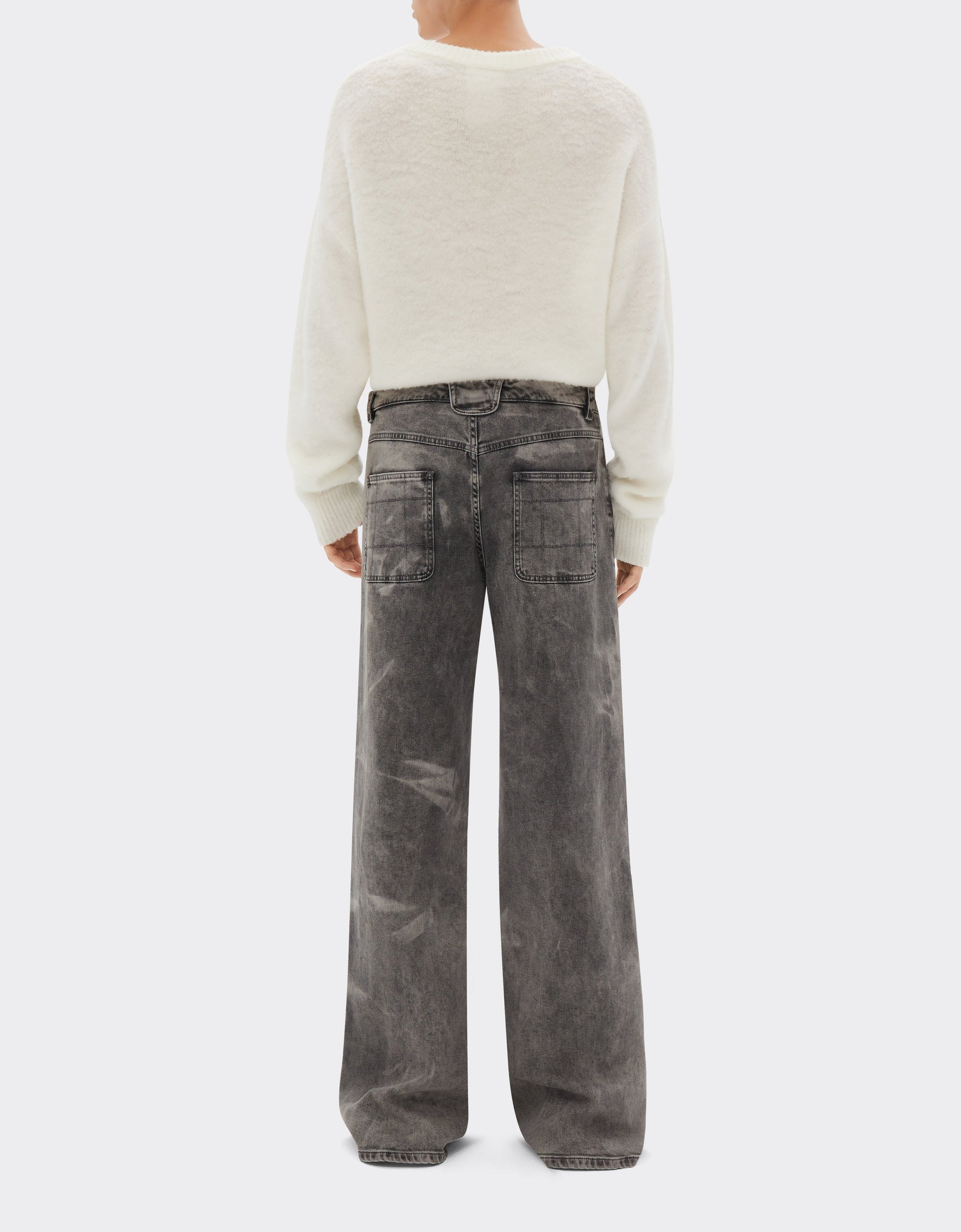 Pantalon tie-dye en denim - Nero