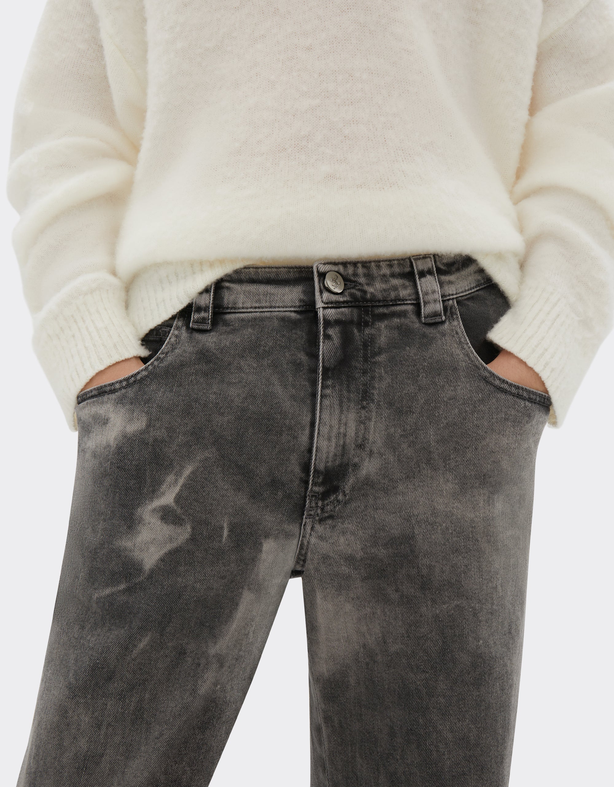 Pantalon tie-dye en denim - Nero