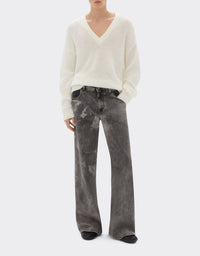 Pantalon tie-dye en denim - Nero