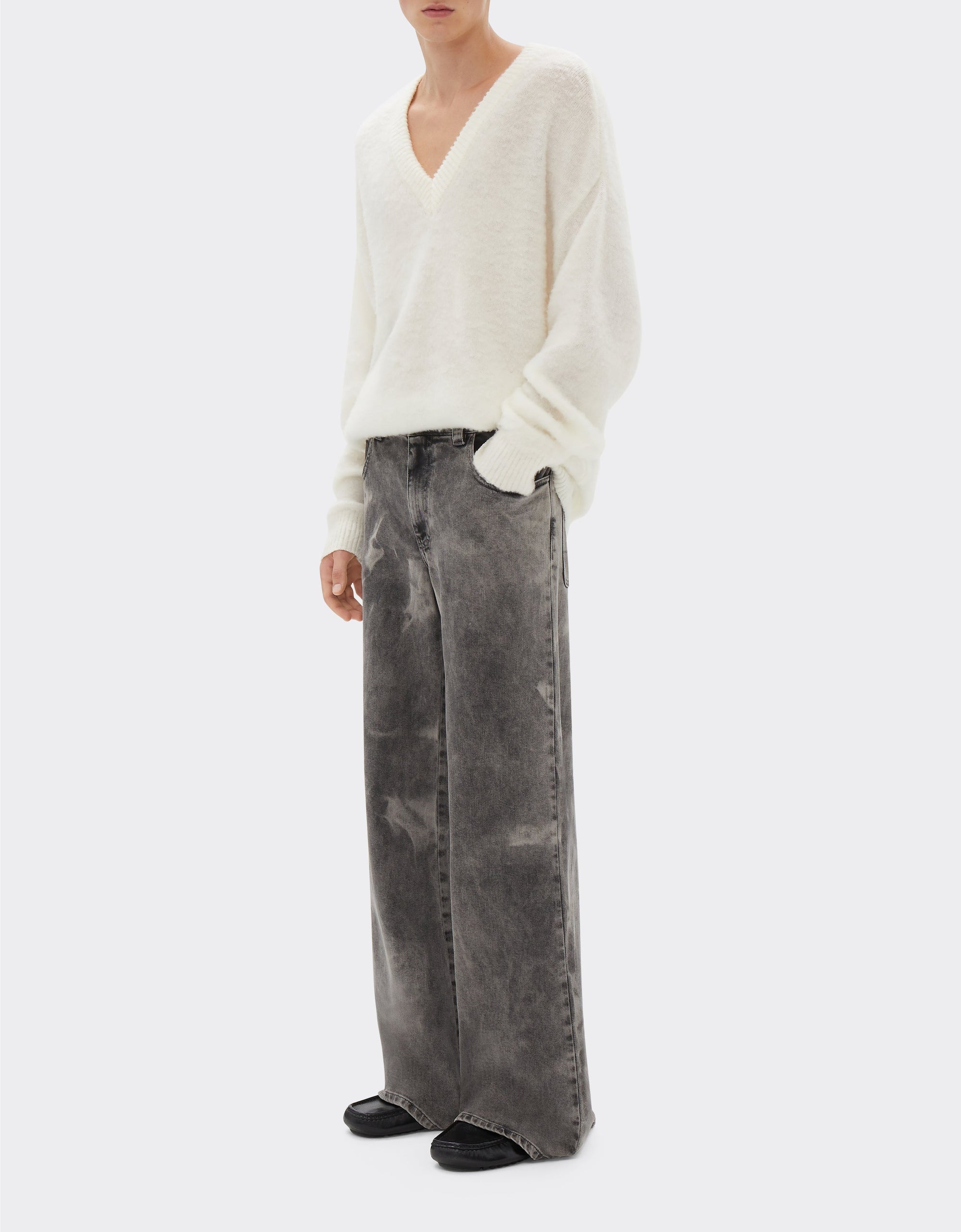 Pantalon tie-dye en denim - Nero