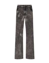 Pantalon tie-dye en denim - Nero