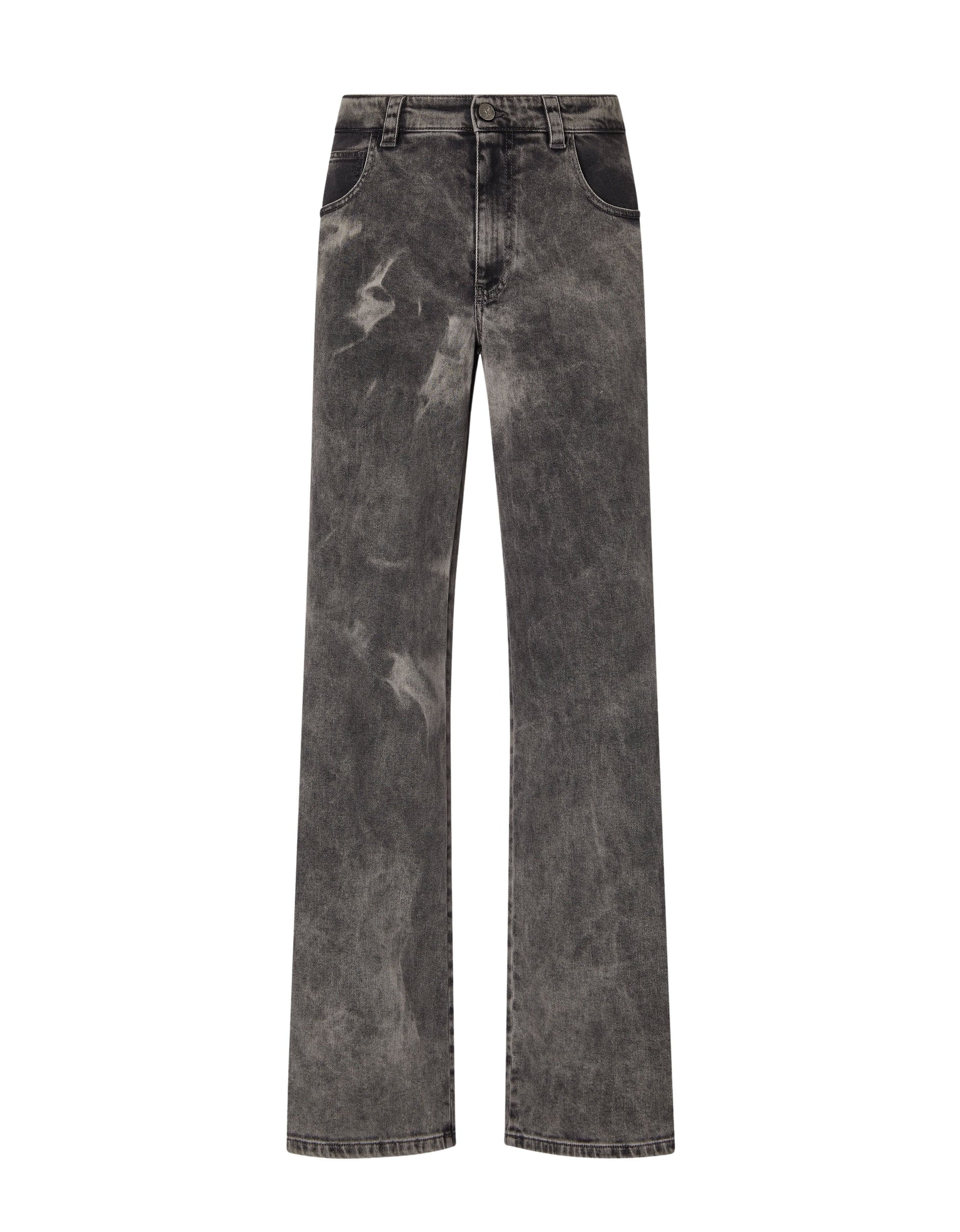 Pantalon tie-dye en denim - Nero