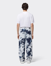 Pantalon cargo avec ceinture Paint Brush - Denim