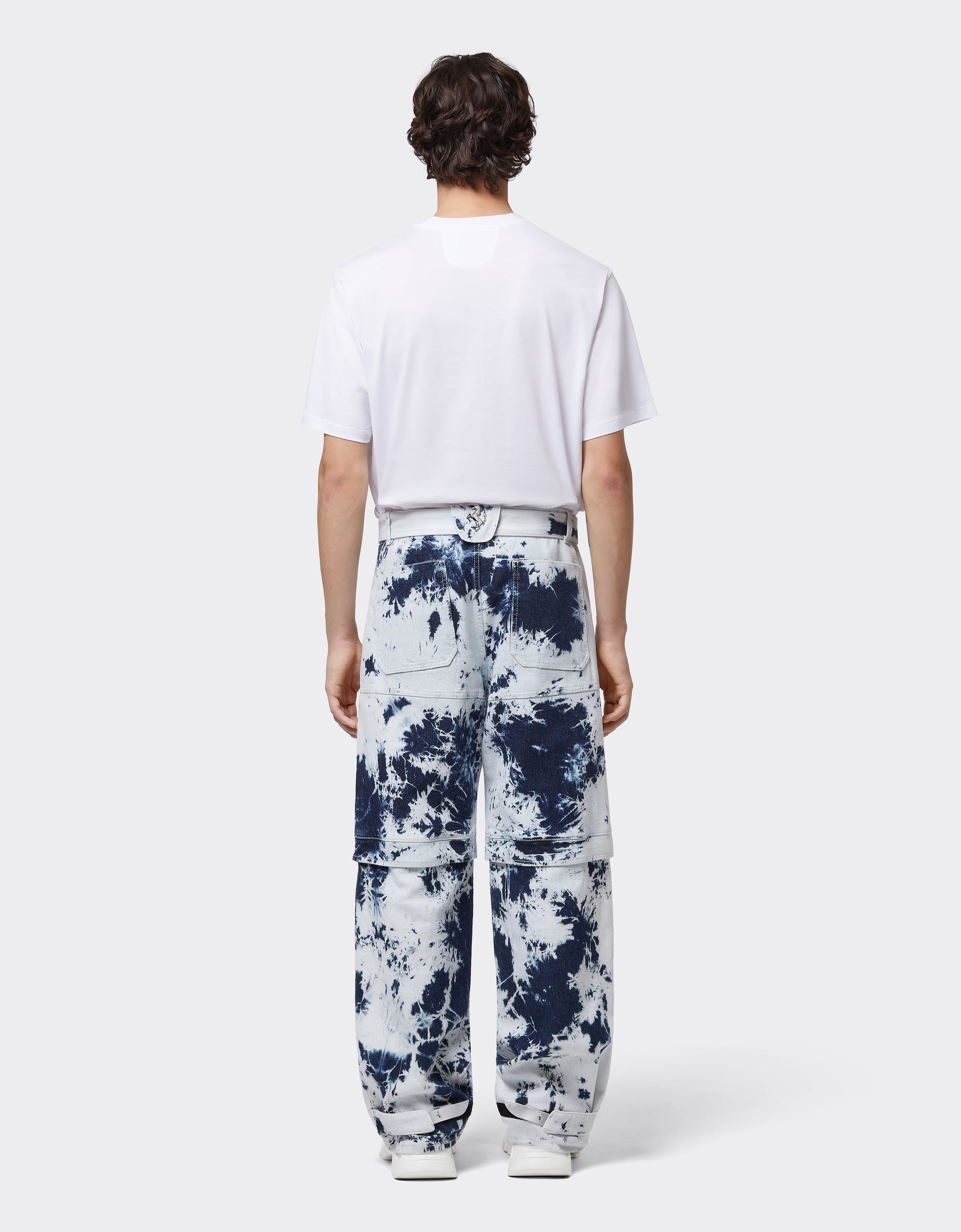 Pantalon cargo avec ceinture Paint Brush - Denim