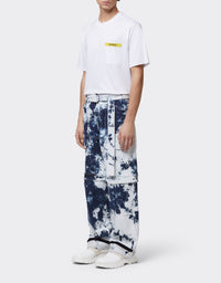 Pantalon cargo avec ceinture Paint Brush - Denim