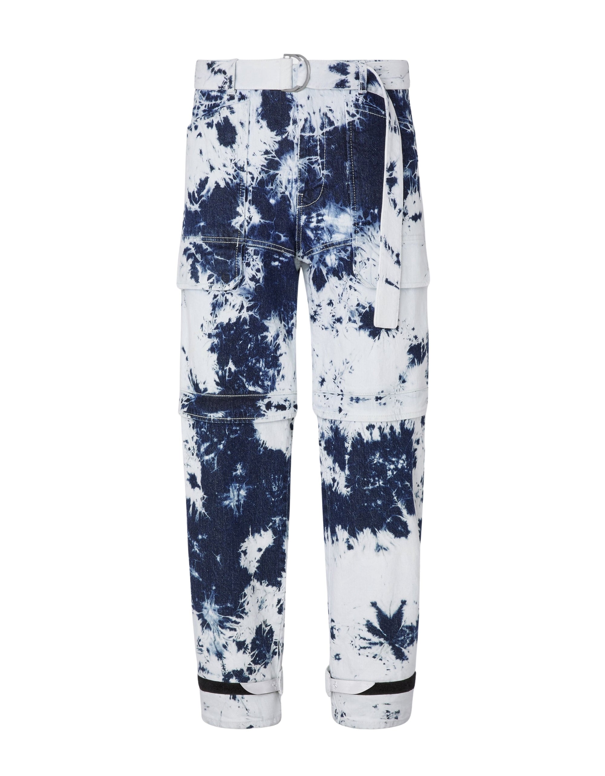 Pantalon cargo avec ceinture Paint Brush - Denim