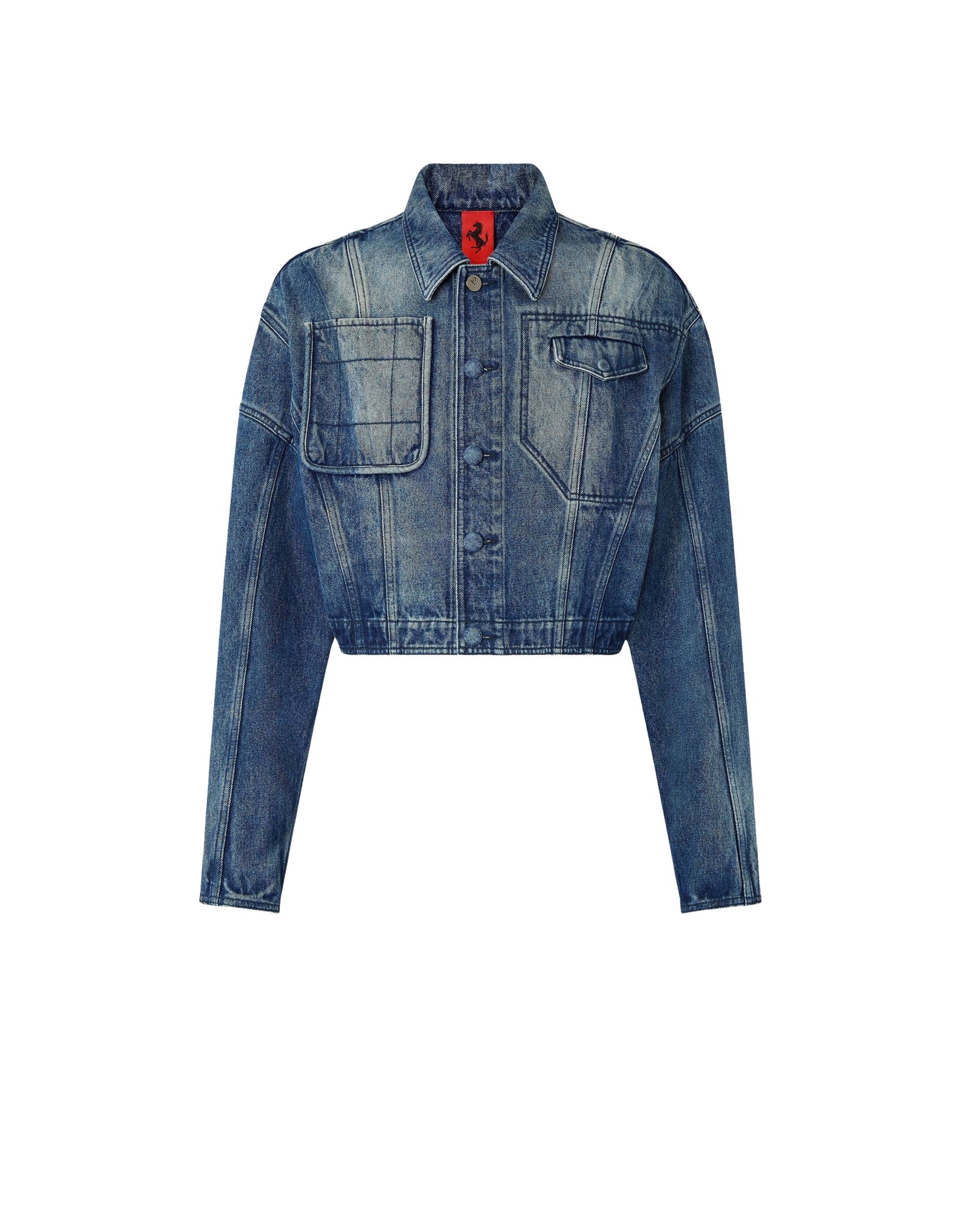 Veste unisexe courte en denim délavé - Light Denim