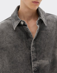 Chemise unisexe à manches longues tie-dye - Nero