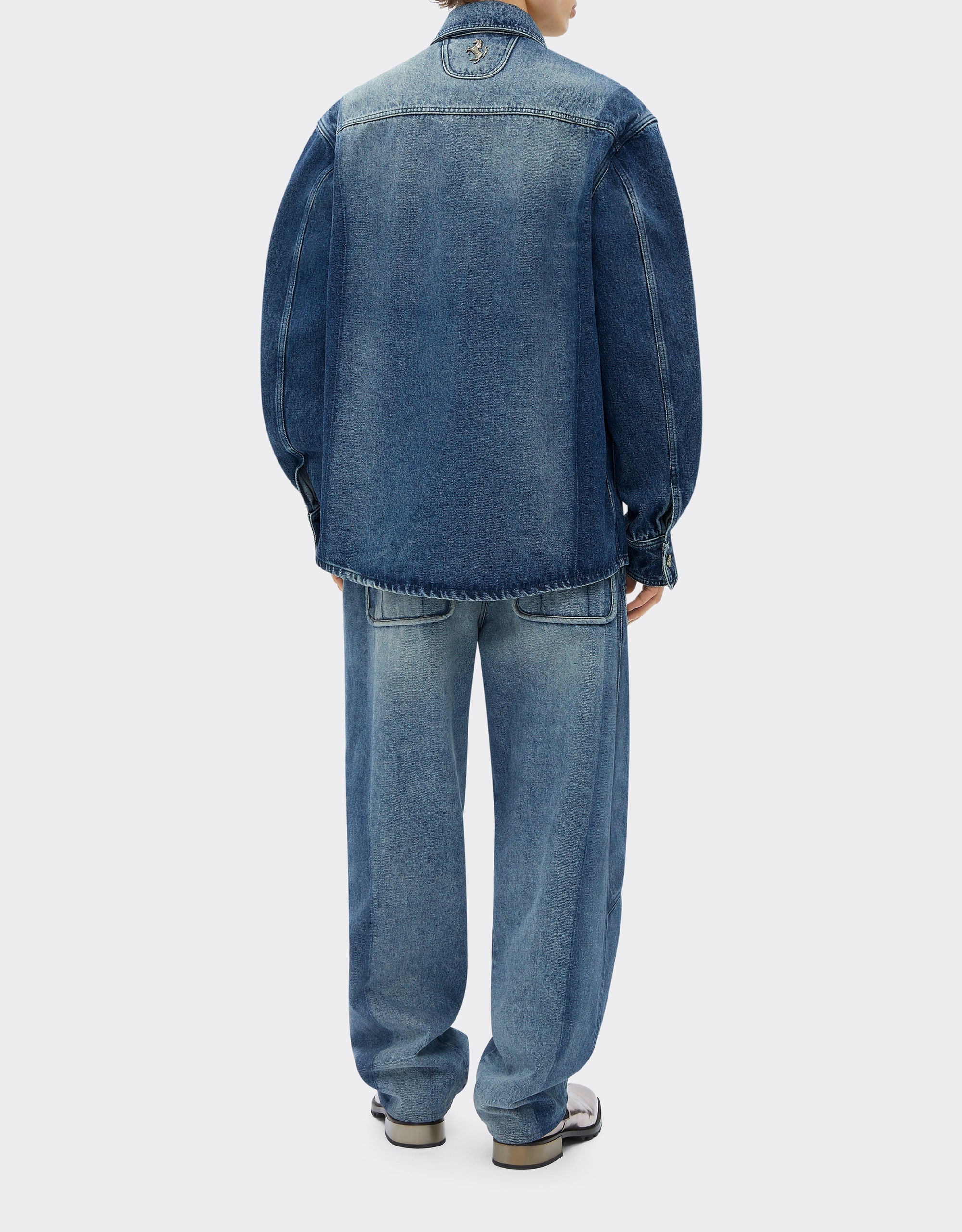 Surchemise unisexe en denim délavé - Light Denim