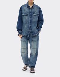 Surchemise unisexe en denim délavé - Light Denim