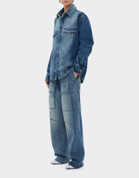 Surchemise unisexe en denim délavé - Light Denim