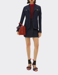 Blazer avec poches en denim - Dark Denim
