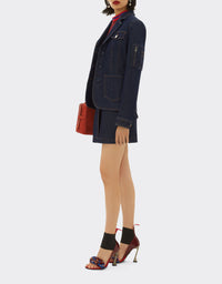 Blazer avec poches en denim - Dark Denim