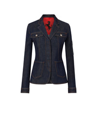 Blazer avec poches en denim - Dark Denim