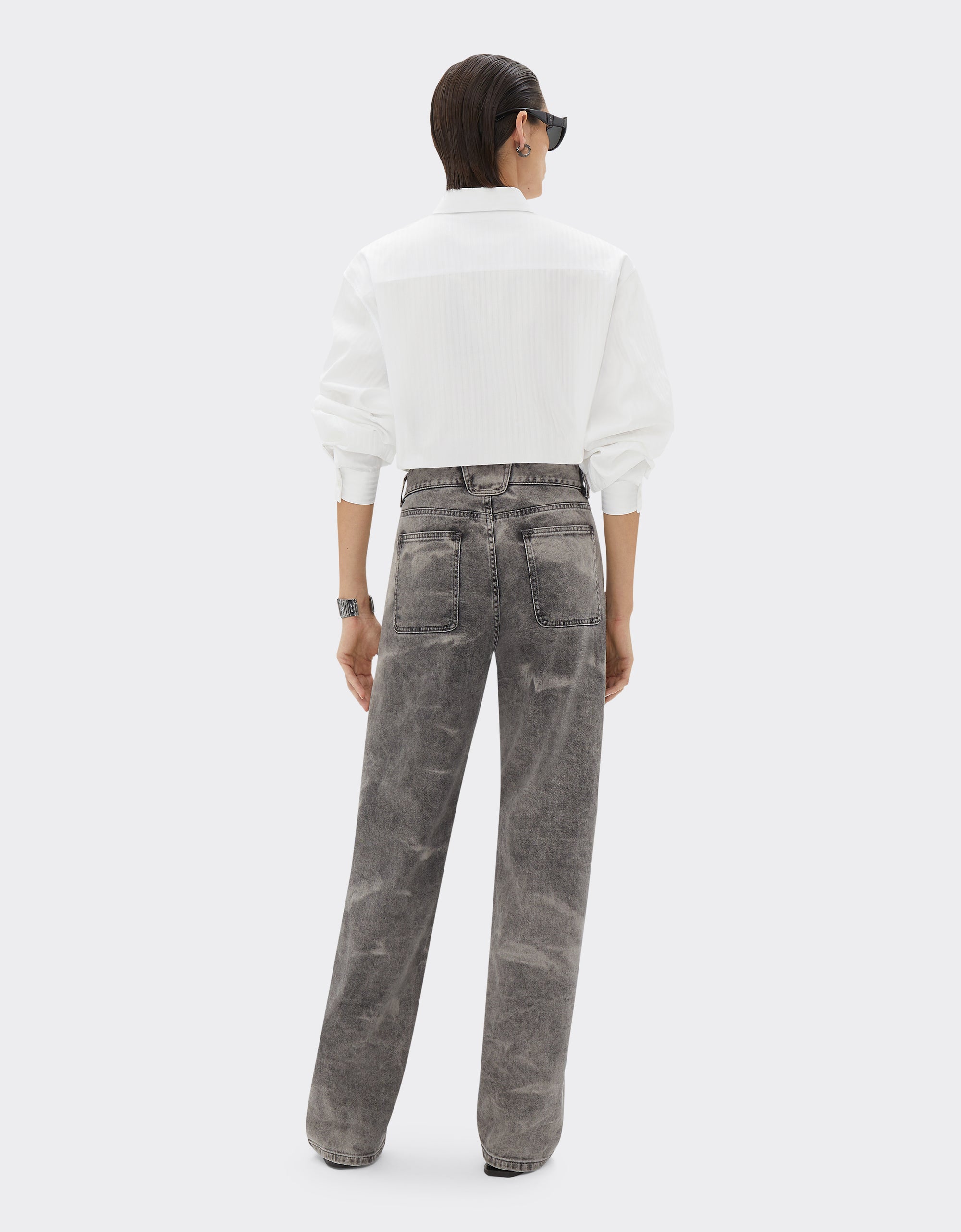 Pantalon tie-dye en denim - Nero