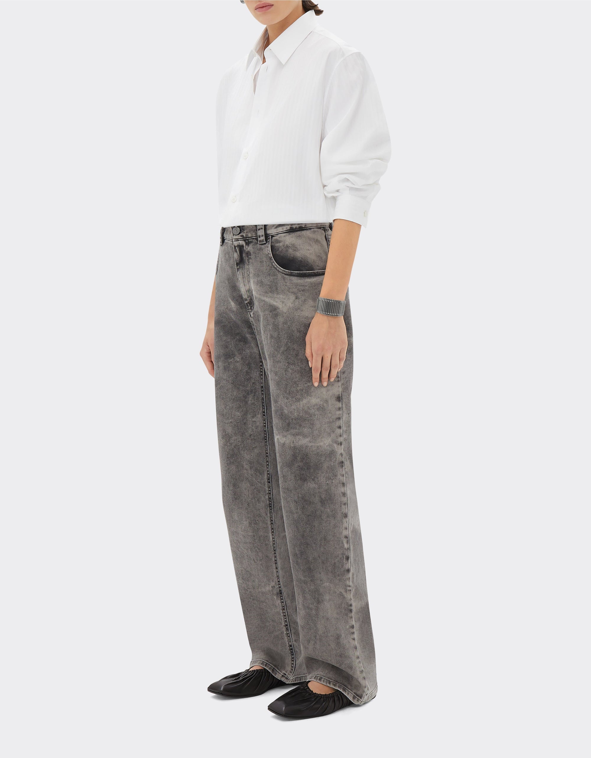 Pantalon tie-dye en denim - Nero
