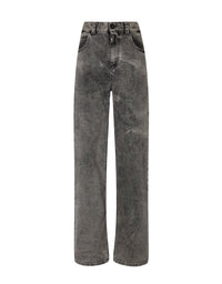 Pantalon tie-dye en denim - Nero