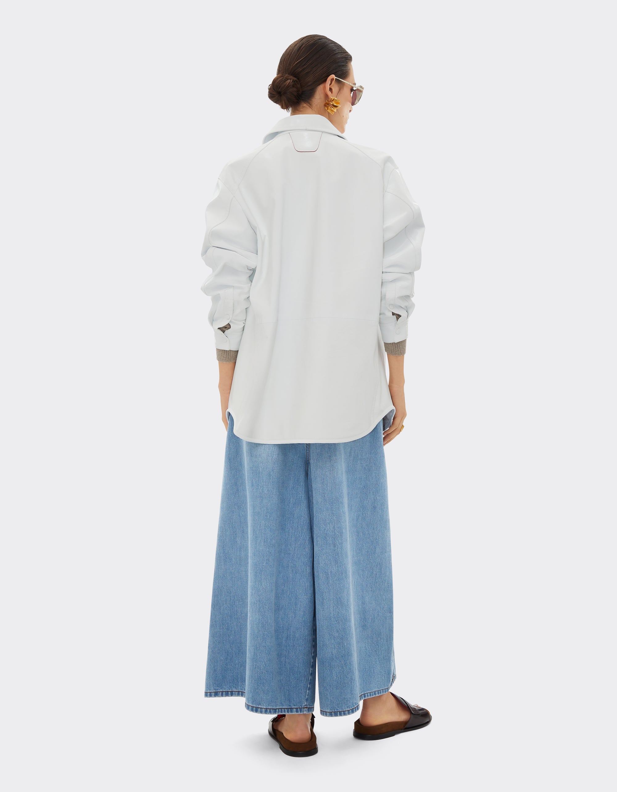 Pantalon large en denim - Light Denim