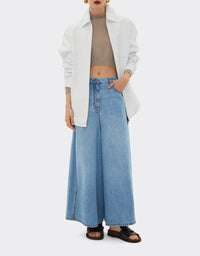 Pantalon large en denim - Light Denim