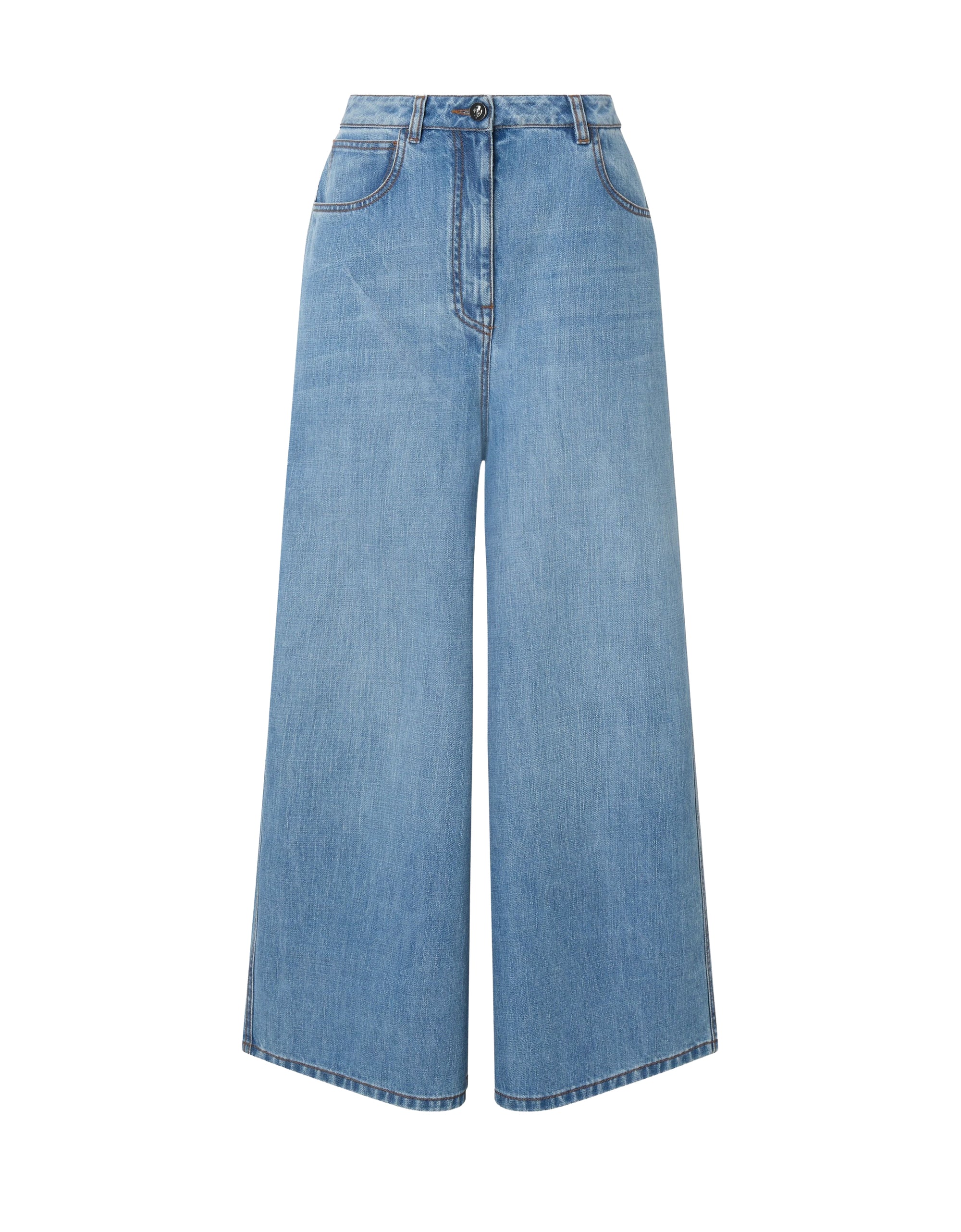 Pantalon large en denim - Light Denim