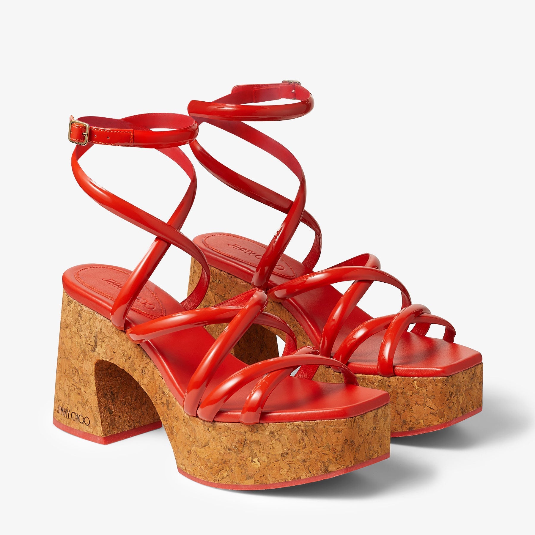 Sandales compensées Cecelia 95 en cuir - Paprika & Paprika