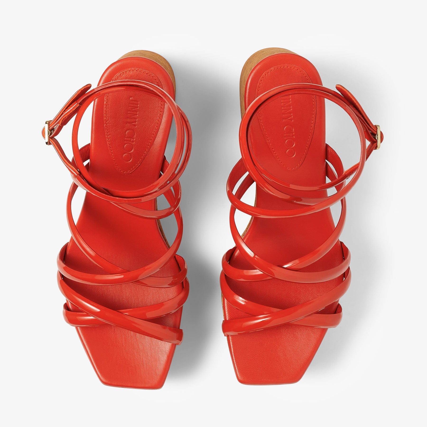 Sandales compensées Cecelia 95 en cuir - Paprika & Paprika