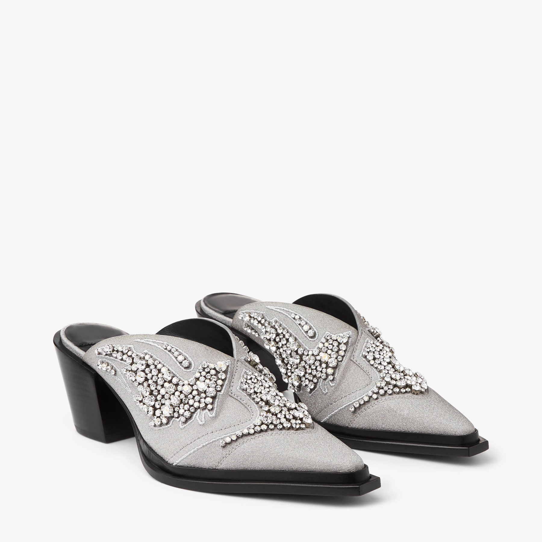 Cece glitter mules with crystals 60 - Silver Mix